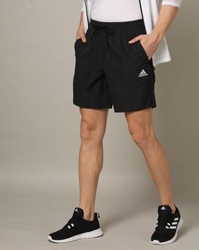 men logo embroidered regular fit shorts