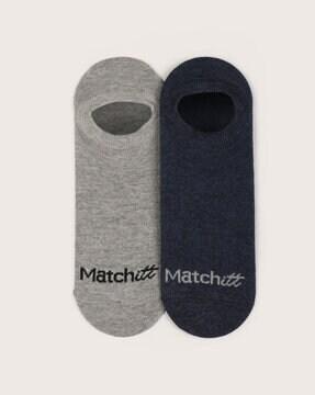 men logo print ankle-length socks
