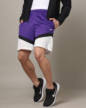 men logo print basketball shorts