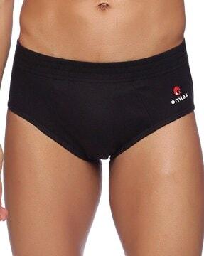 men logo print brief