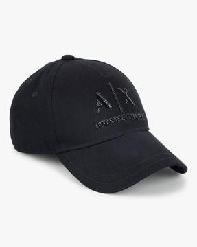 men logo print cap