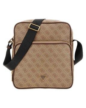 men logo print crossbody bag