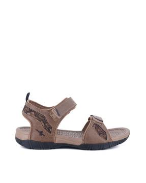 men logo print double-strap sandals