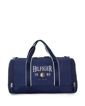 men logo print duffel bag