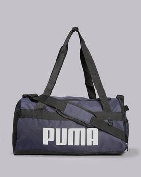 men logo print duffle bag