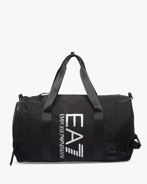 men logo print gym bags with maxi contrast logo