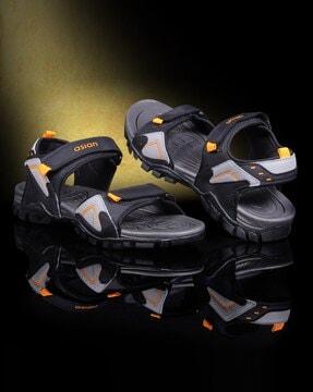 men logo print multi-strap sandals