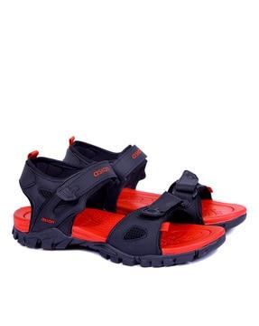 men logo print multi-strap sandals