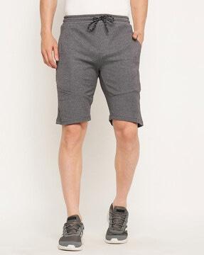 men logo print regular fit bermudas