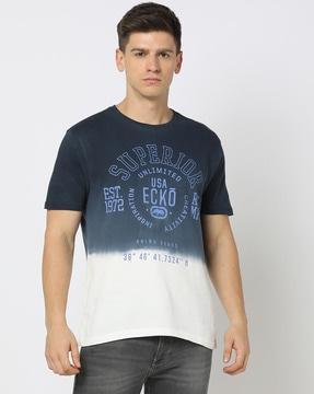 men logo print regular fit crew-neck t-shirt