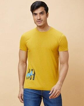 men logo print regular fit crew-neck t-shirt