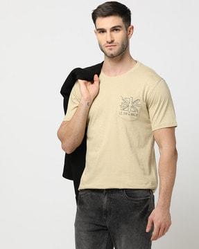 men logo print regular fit crew-neck t-shirt