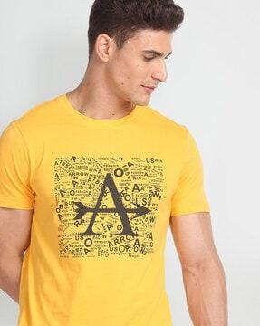 men logo print regular fit crew-neck t-shirt