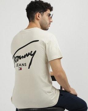 men logo print regular fit crew-neck t-shirt