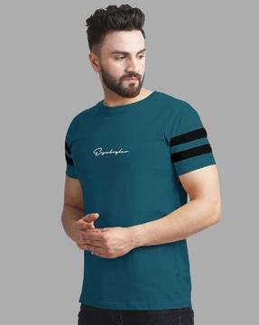 men logo print regular fit crew-neck t-shirt