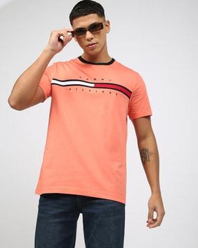 men logo print regular fit crew-neck t-shirt