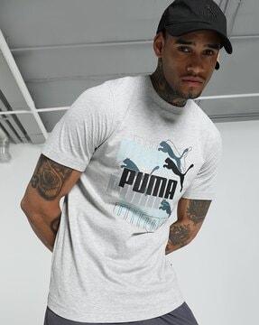 men logo print regular fit crew-neck t-shirt