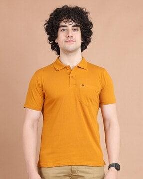 men logo print regular fit polo t-shirt