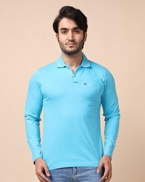 men logo print regular fit polo t-shirt