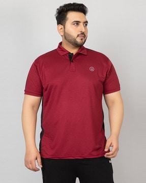 men logo print regular fit polo t-shirt