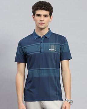 men logo print regular fit polo t-shirt