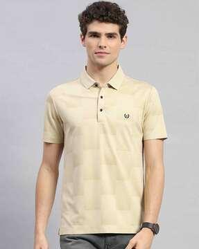 men logo print regular fit polo t-shirt