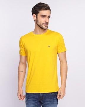 men logo print regular fit round-neck t-shirt