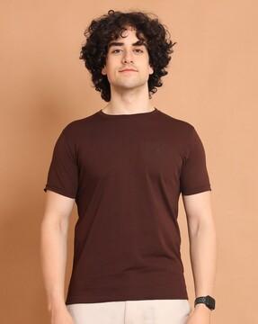 men logo print regular fit round-neck t-shirt