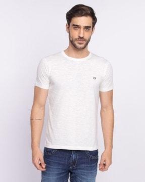 men logo print regular fit round-neck t-shirt