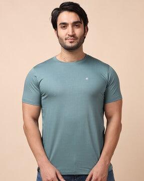 men logo print regular fit round-neck t-shirt