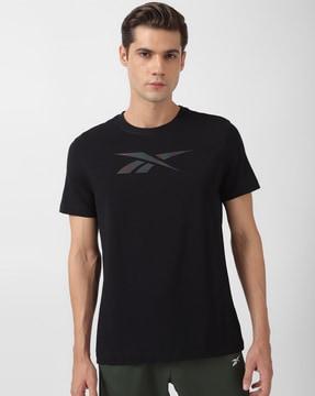 men logo print regular fit round-neck t-shirt