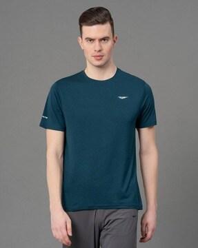 men logo print regular fit round-neck t-shirt