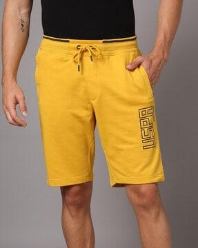 men logo print regular fit shorts
