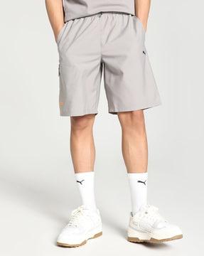 men logo print regular fit shorts