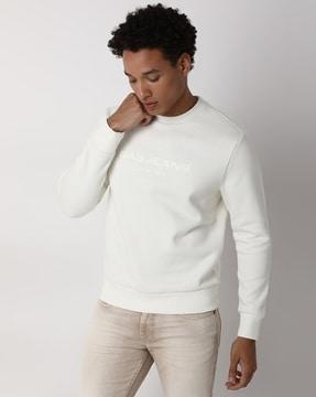 men logo print regular fit sweatshirt