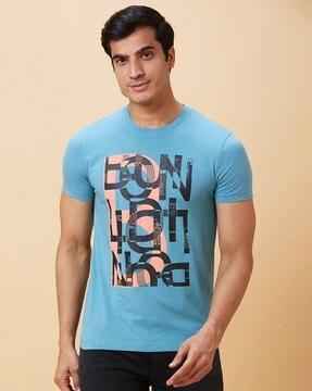 men logo print regular fit t-shirt