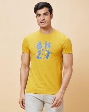 men logo print regular fit t-shirt