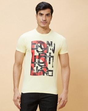 men logo print regular fit t-shirt