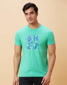 men logo print regular fit t-shirt