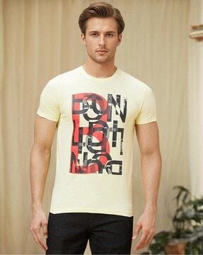 men logo print regular fit t-shirt