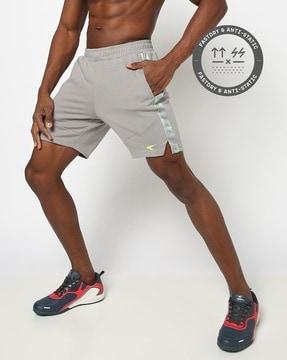 men logo print regular fit training shorts