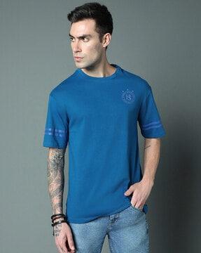 men logo print relaxed fit crew-neck t-shirt