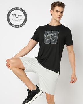 men logo print relaxed fit crew-neck t-shirt