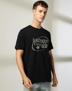 men logo print relaxed fit crew-neck t-shirt