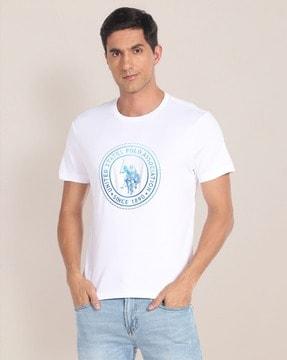 men logo print slim fit crew-neck t-shirt