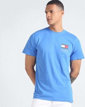 men logo print slim fit crew-neck t-shirt