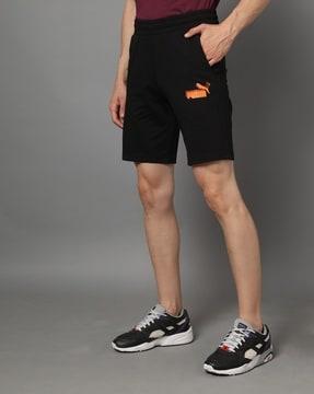 men logo print slim fit shorts