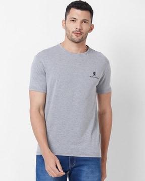 men logo print slim fit t-shirt