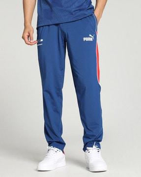 men logo print straight fit track pants