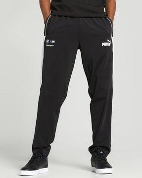 men logo print straight fit track pants